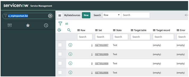 Verify Import set